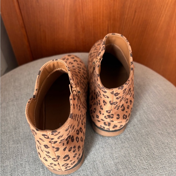 Cat & Jack Girls Leopard Print Booties – Size 3 - Picture 5 of 7